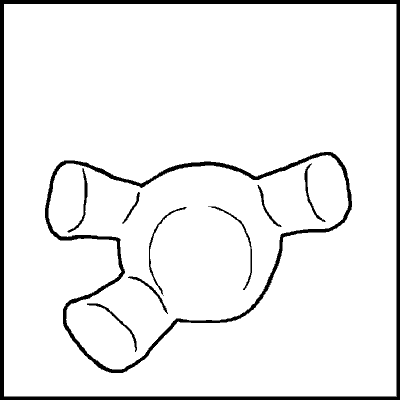 one of a possible 89 variations of an incomplete teddybear