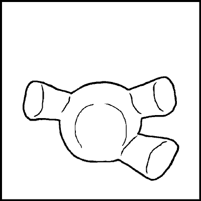 one of a possible 89 variations of an incomplete teddybear