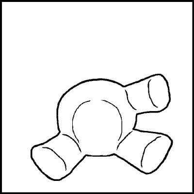 one of a possible 89 variations of an incomplete teddybear