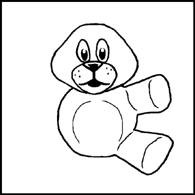 one of a possible 89 variations of an incomplete teddybear