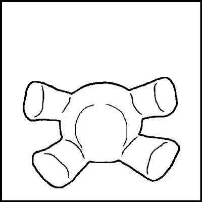 one of a possible 89 variations of an incomplete teddybear