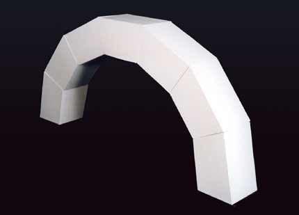 image of a self supporting arch made with 7 blocks