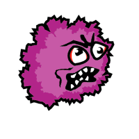 Purpley - A fatal germ that is often mistaken for bellybutton fluff